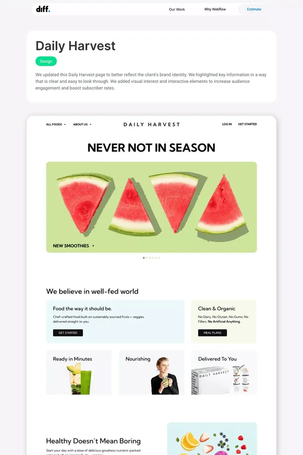 Our Work | Daily Harvest