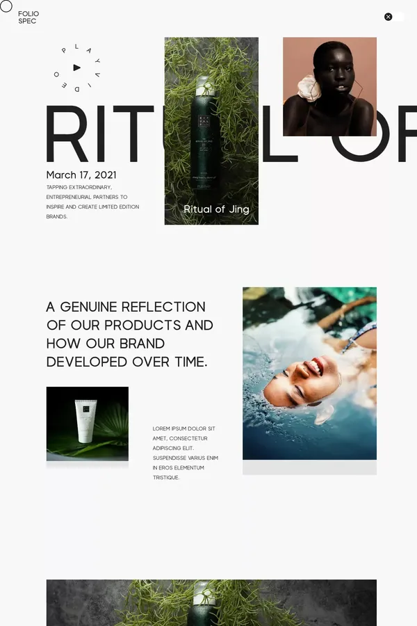 Ritual of Jing | Project - Template design inspiration
