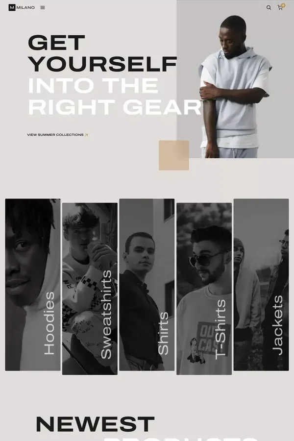 Milano - Webflow Ecommerce website template - Template design inspiration