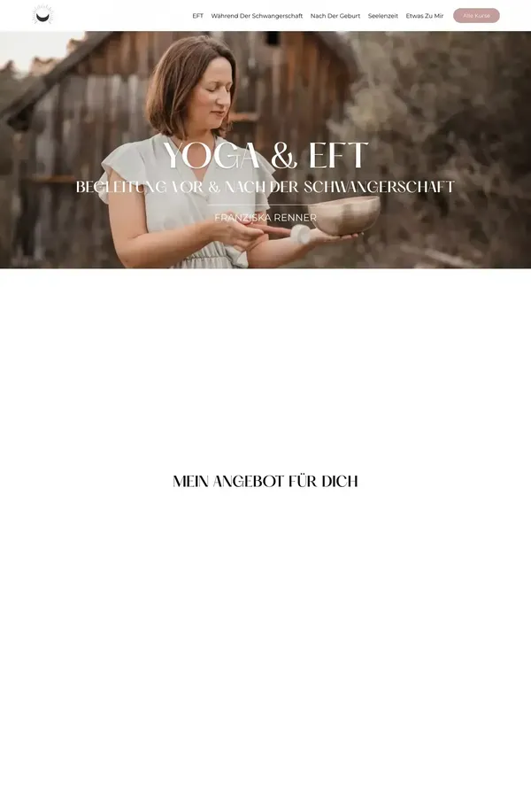 Yoga, EFT, Doula vor & nach der Geburt - website design inspiration