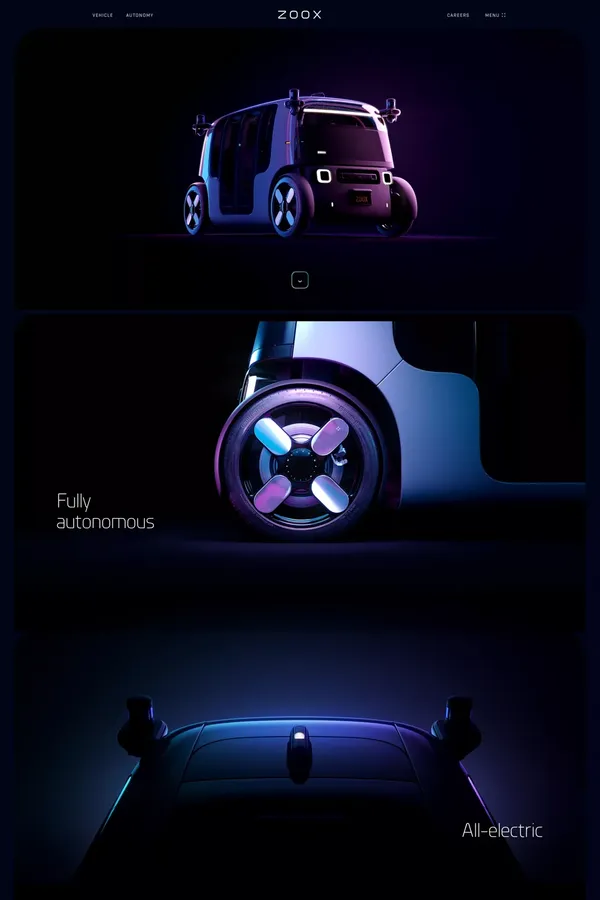 Zoox - Landing design inspiration