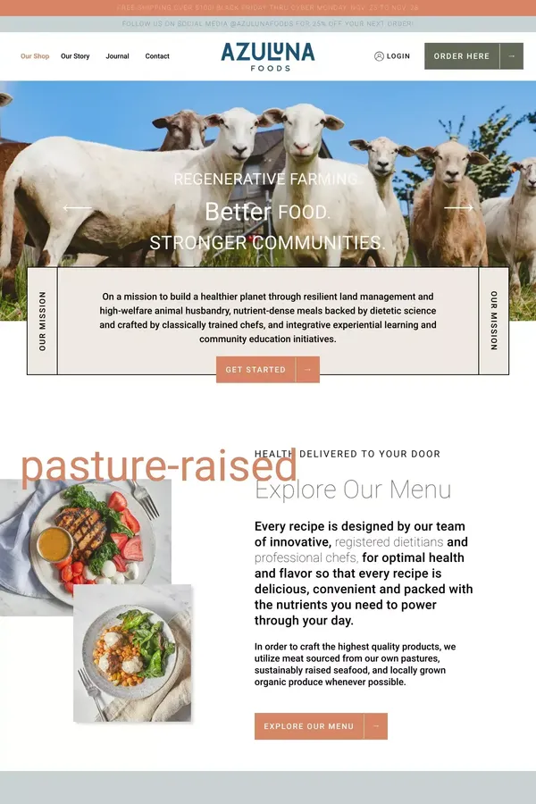 Azuluna Foods | Premium Pasture-Raised Meals Delivery