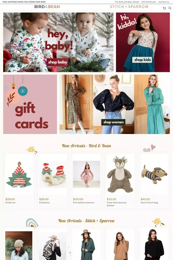 Bird & Bean Kids Clothing | Stitch & Sparrow Apparel