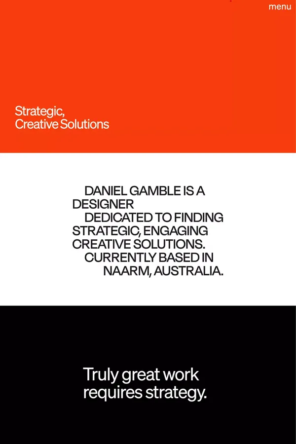 Daniel Gamble — Strategic Branding and Design | Melbourne - Portfolio design inspiration