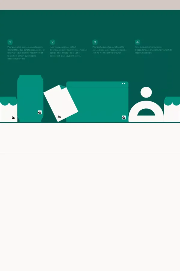 Une identification commune pour l’économie sociale - Landing design inspiration