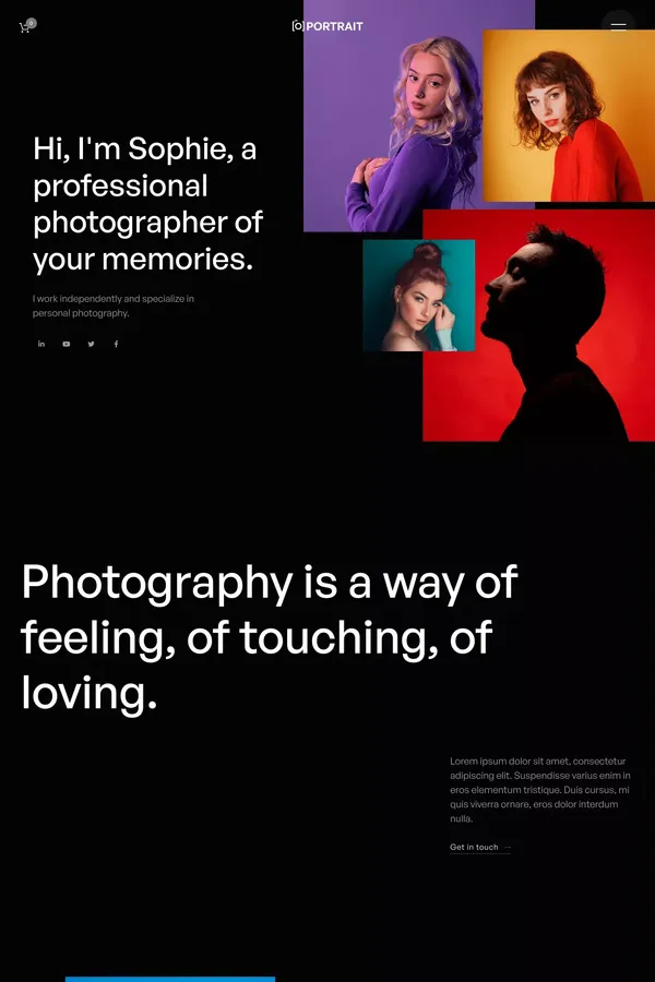 About - Portrait - Webflow Ecommerce Website Template