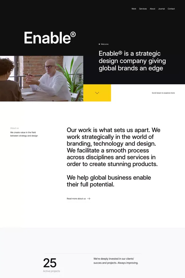 Enable - Webflow HTML website template - Template design inspiration