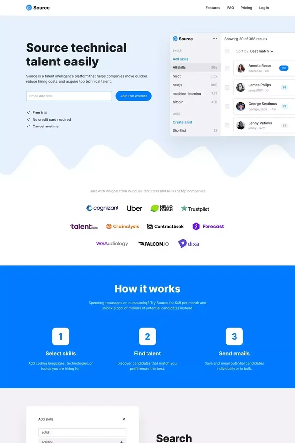 Source: AI-Powered Recruiting Software - website design inspiration