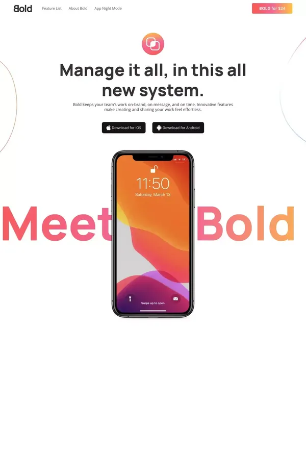 Bold - Webflow HTML website template - Landing design inspiration