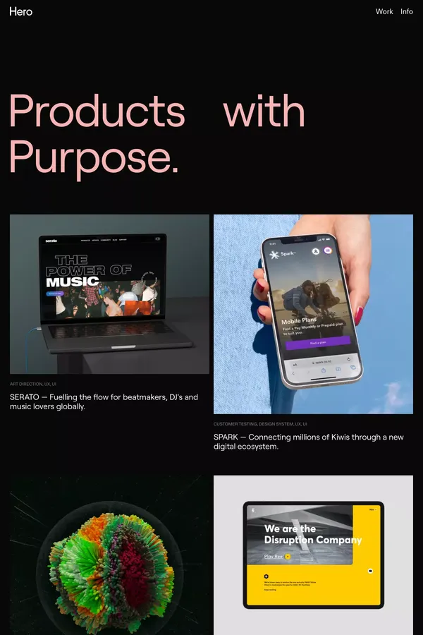 Hero - Portfolio design inspiration