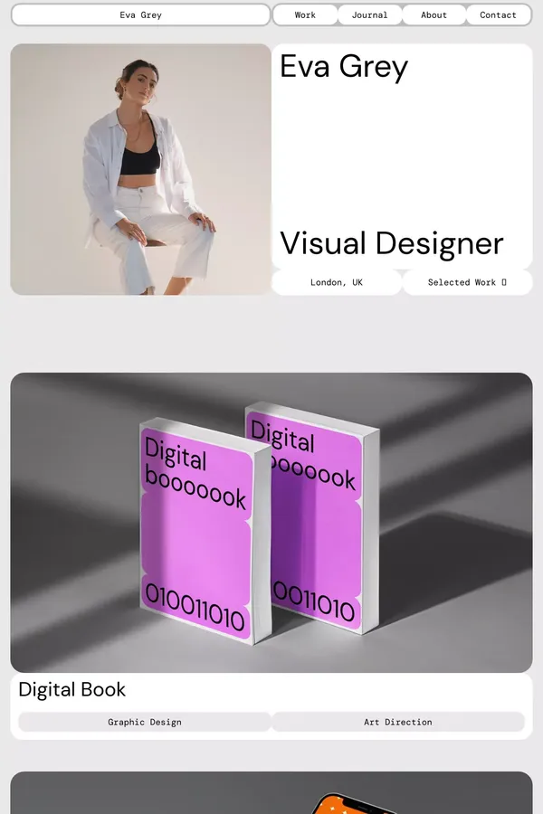 Eva – Webflow HTML website template - Portfolio design inspiration
