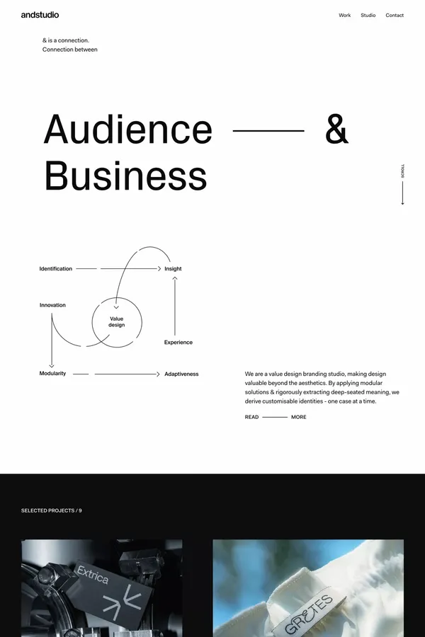 Andstudio - Portfolio design inspiration
