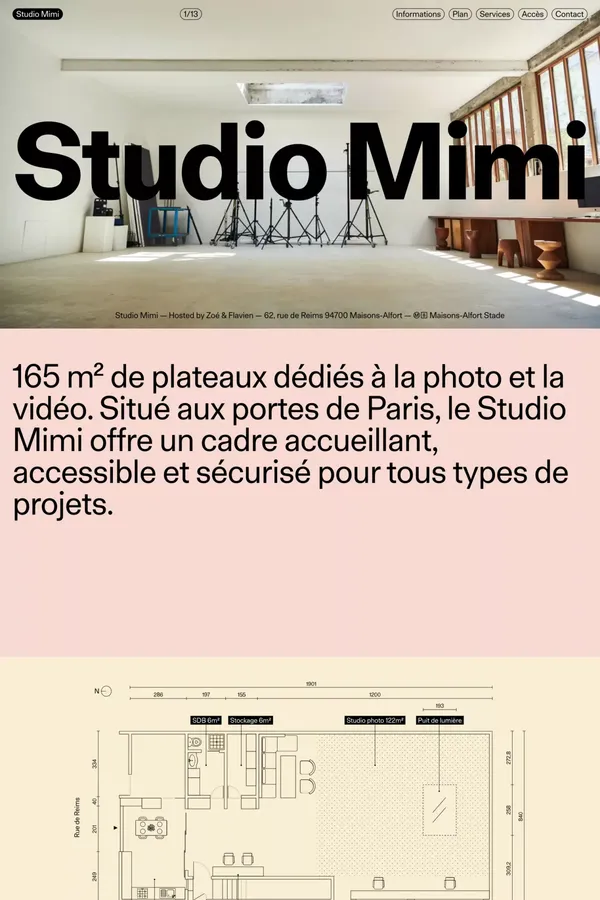Studio Mimi - Landing design inspiration