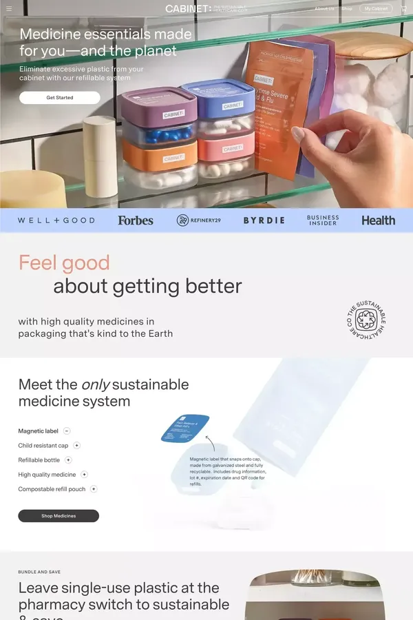 Over the Counter Pills Online | Medications Online Store | Cabinet - Ecommerce design inspiration