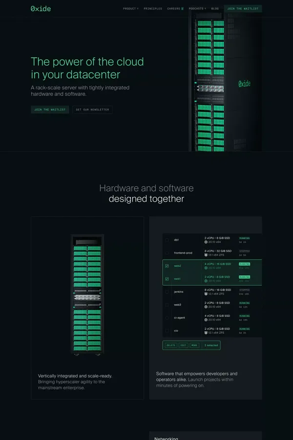 Oxide - Landing design inspiration