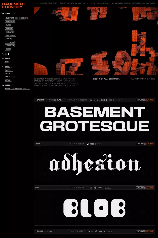 BASEMENT FOUNDRY by basement.studio - website design inspiration