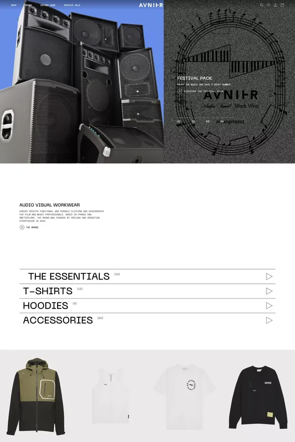 AVNIER - Ecommerce design inspiration