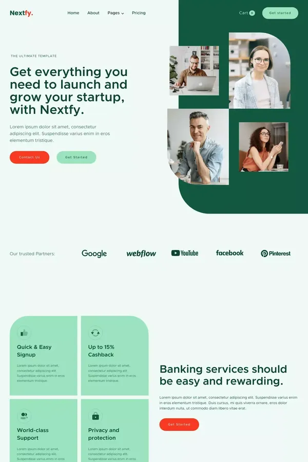 Nextfy - Webflow Ecommerce Website Template
