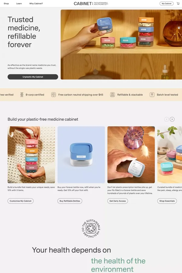 Over the Counter Pills Online | Medications Online Store | Cabinet - Ecommerce design inspiration