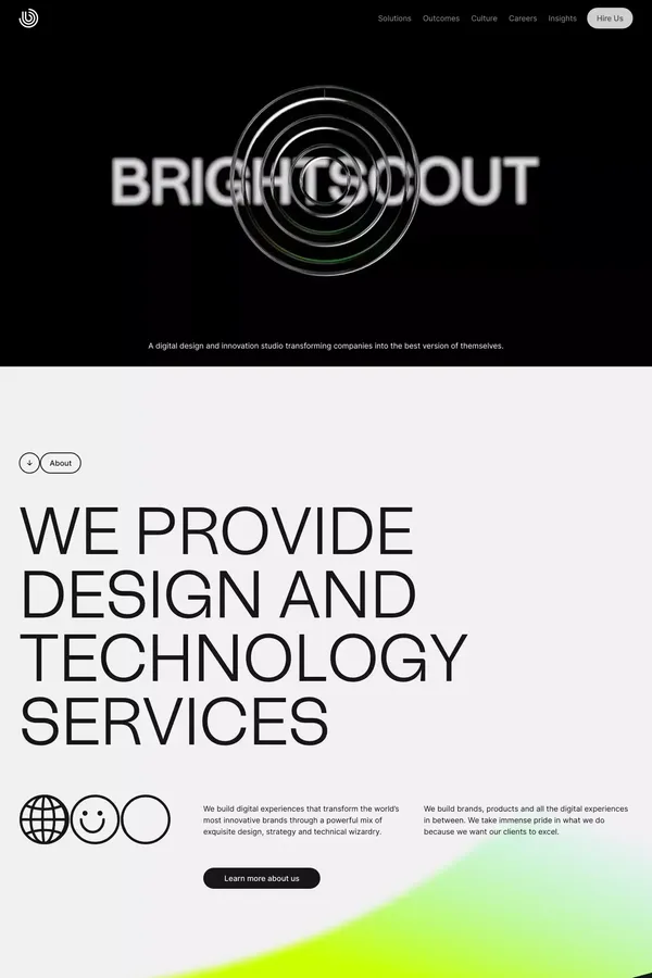 Brightscout | Digital Design and Innovation Studio - website design inspiration