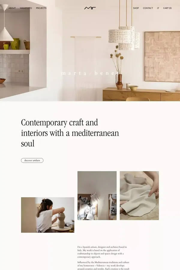 Homepage - Marta Benet - Contemporary craft and interior design : Marta Benet - Portfolio design inspiration