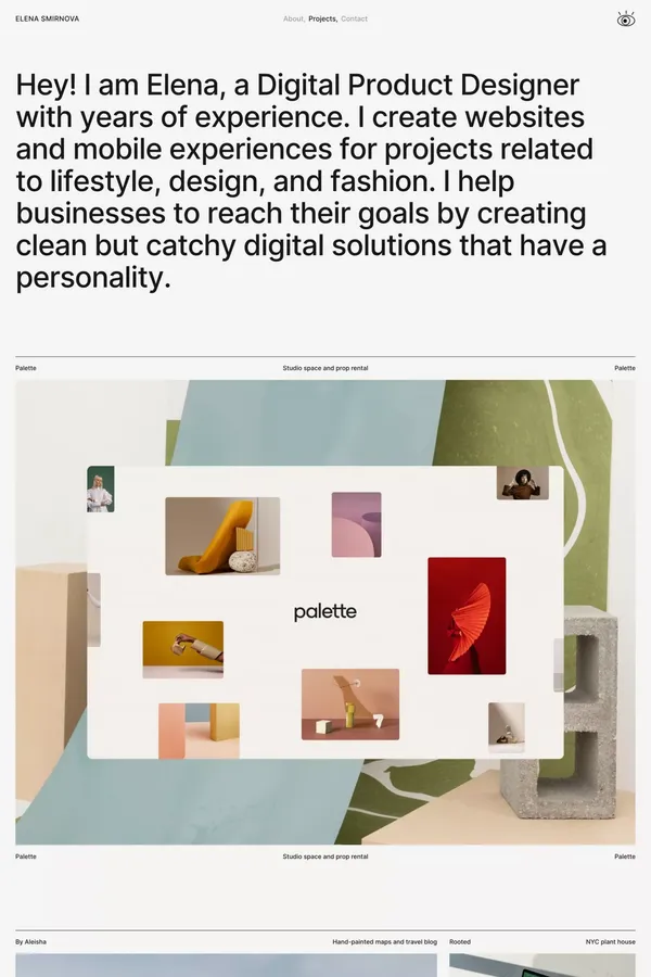 Elena Smirnova – Digital Product Designer - Portfolio design inspiration
