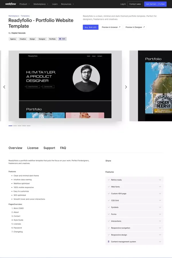 Readyfolio - Portfolio HTML5 Responsive Website Template