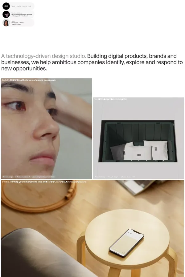 Bakken & Bæck - Portfolio design inspiration