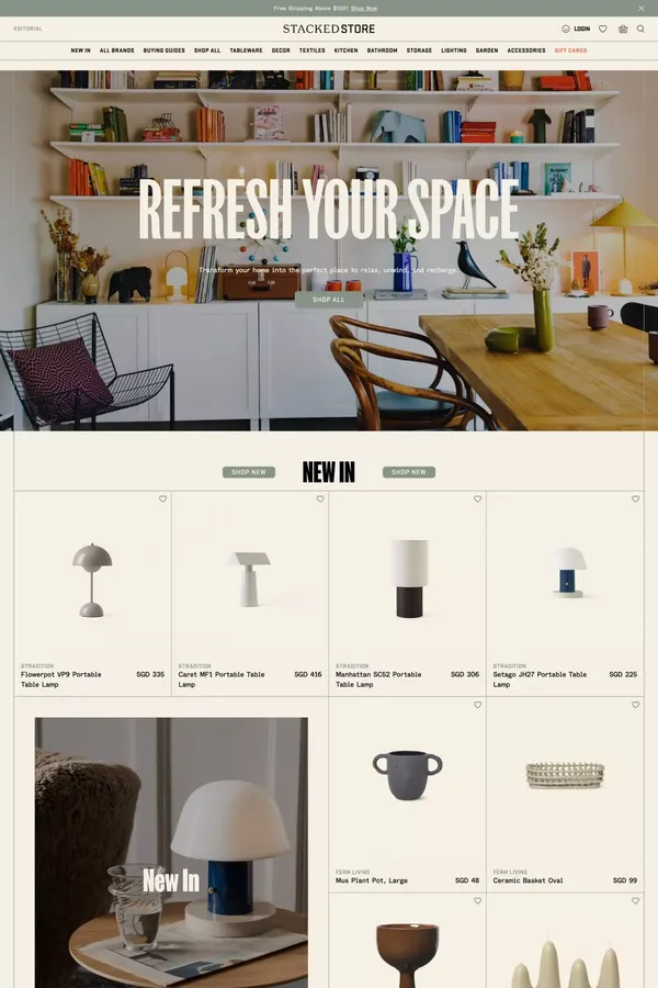The Stacked Store – A Curated Collection Of Home & Living Products - Ecommerce design inspiration