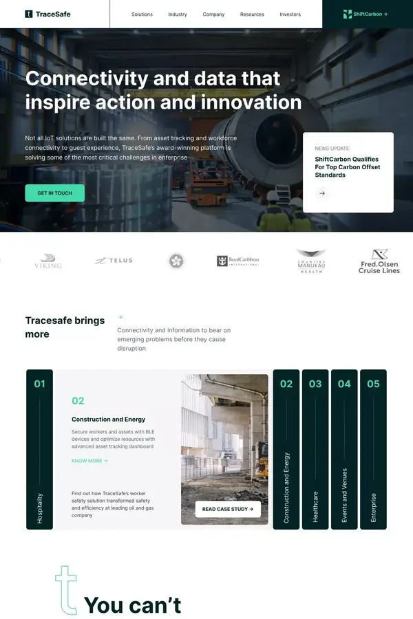 TraceSafe - Connectivity Solutions and Managed Decarbonization