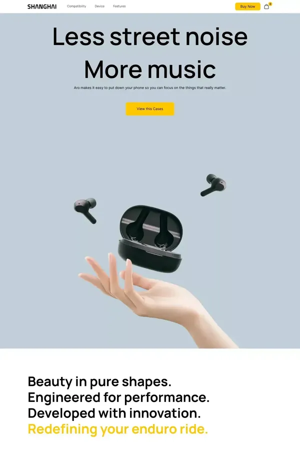 Shanghai - Webflow Ecommerce website template - Product page design inspiration