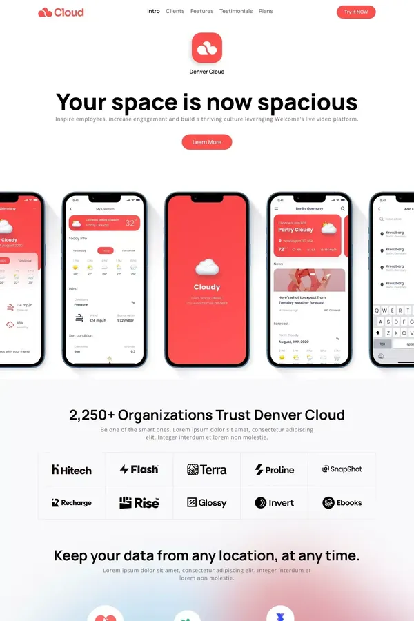 Denver - Webflow HTML website template - Landing design inspiration