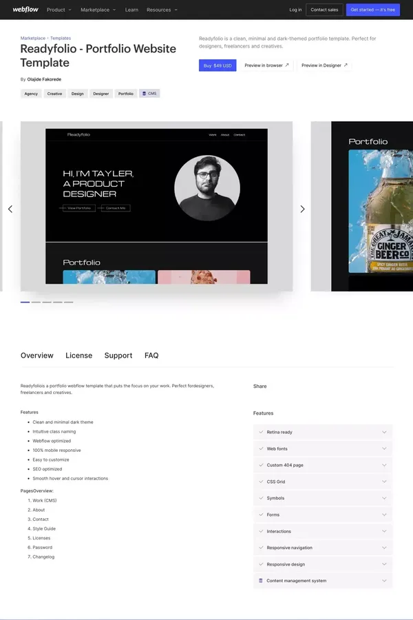Readyfolio - Portfolio HTML5 Responsive Website Template - website design inspiration