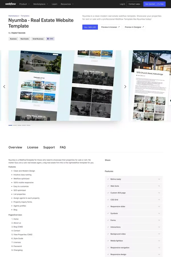 Nyumba - Real Estate HTML5 Responsive Website Template - website design inspiration