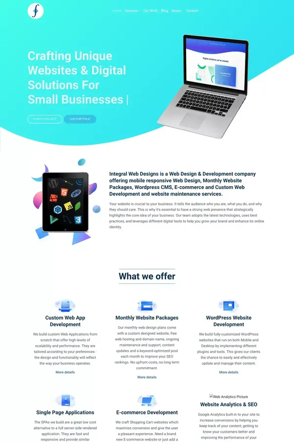 Integral Web Designs | Web Design Company - website design inspiration