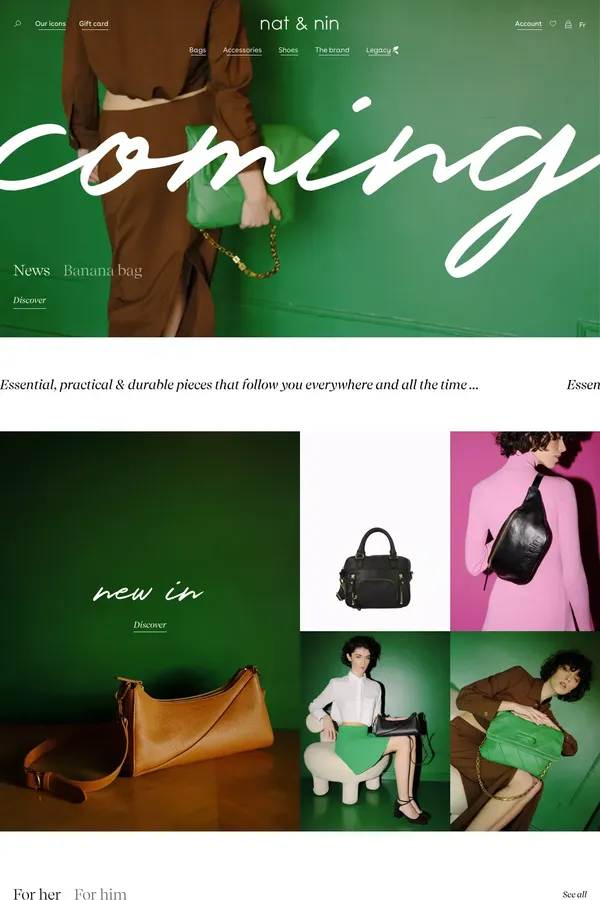 Nat & Nin - eShop – Nat & Nin - eShop - website design inspiration