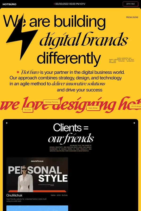 Hot buro | Digital design agency - website design inspiration