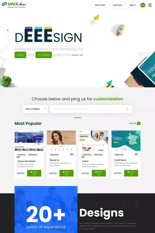 UI UX Design Agency | Website & App Templates |UIUX Den