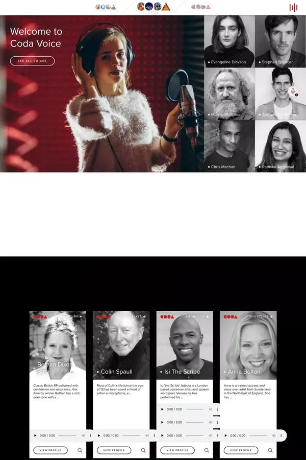 Coda Voice | Audio Designing & Mixing for TV, Commercials & More - Case Study design inspiration