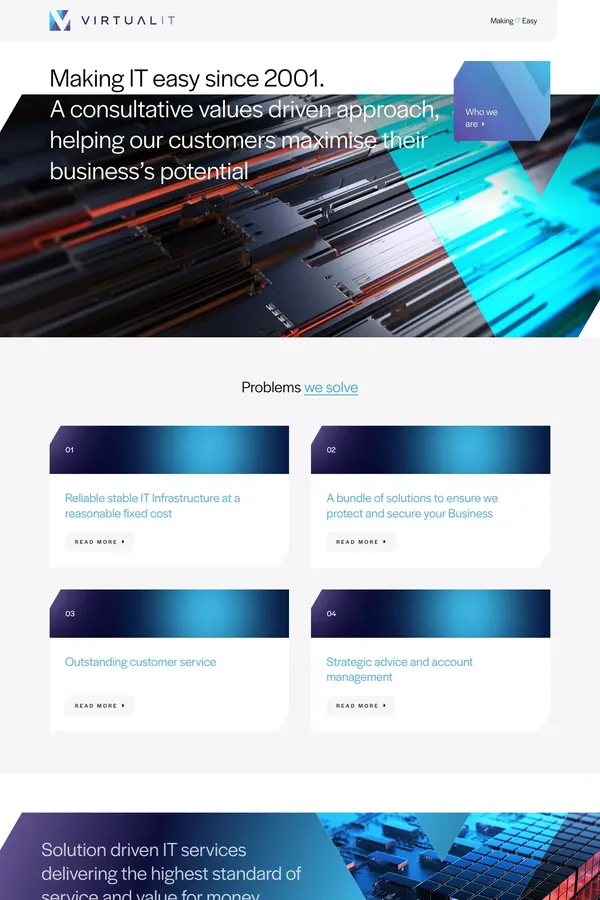 Virtual IT | Solution driven IT services - Case Study design inspiration