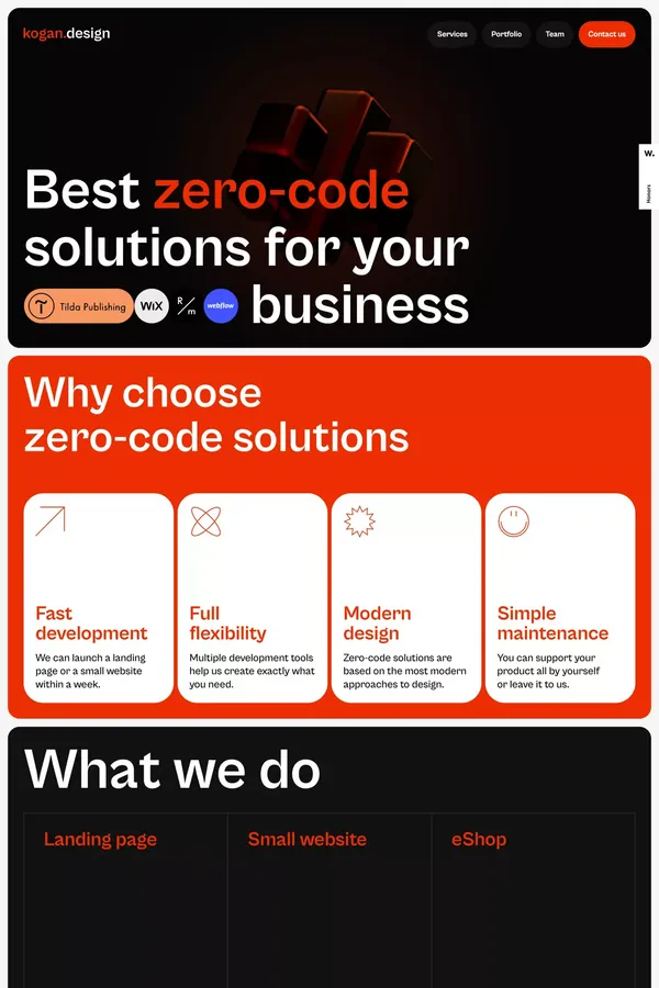 kogan.design — Best zero-code agency in Israel - Landing design inspiration
