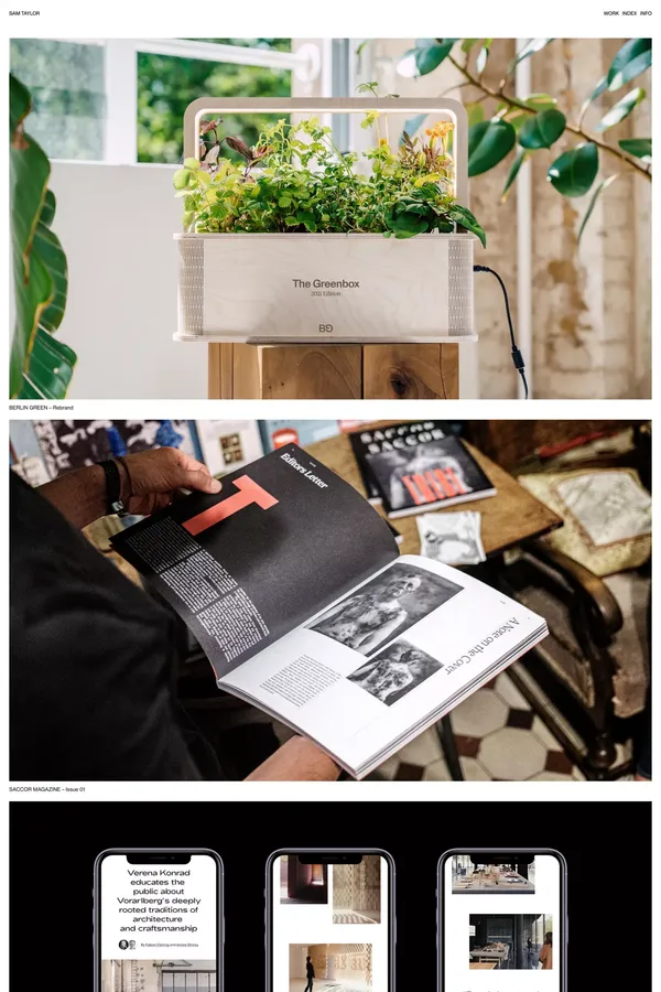 samtaylordesign - Portfolio design inspiration