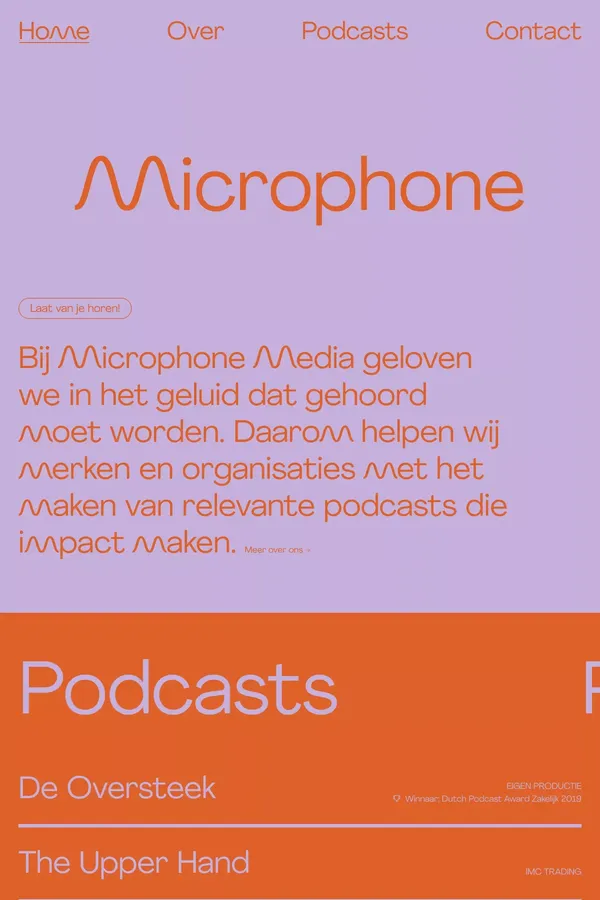 Microphone Media | Podcast Agency - Portfolio design inspiration