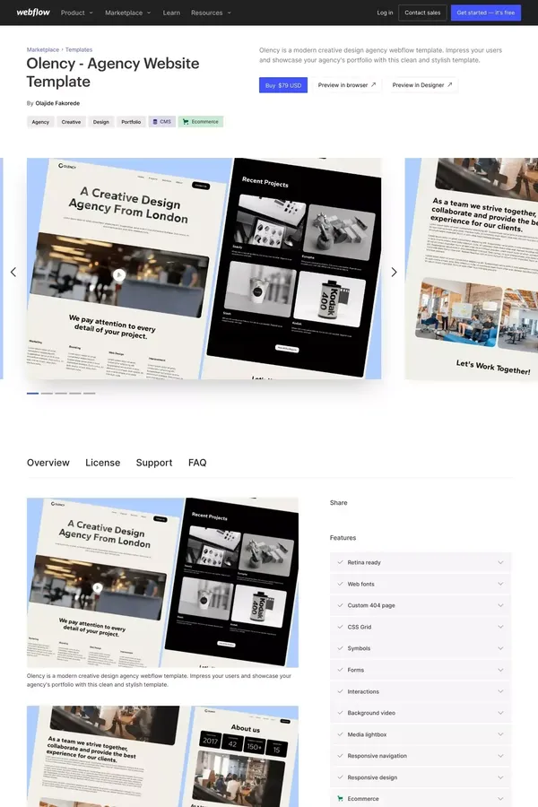 Olency - Agency HTML5 Responsive Website Template - website design inspiration