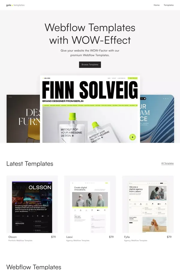 Webflow Templates with WOW-Effect