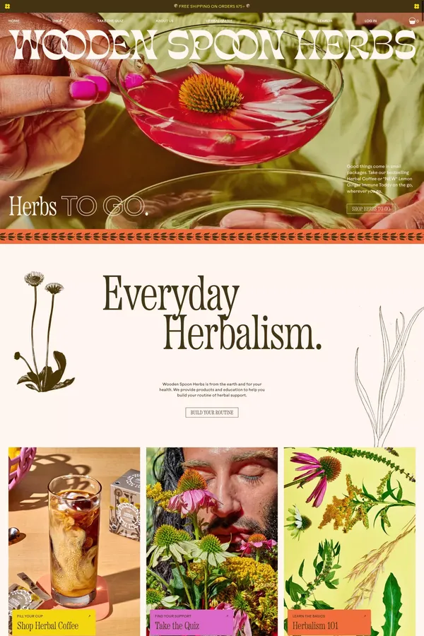 Wooden Spoon Herbs - Ecommerce design inspiration