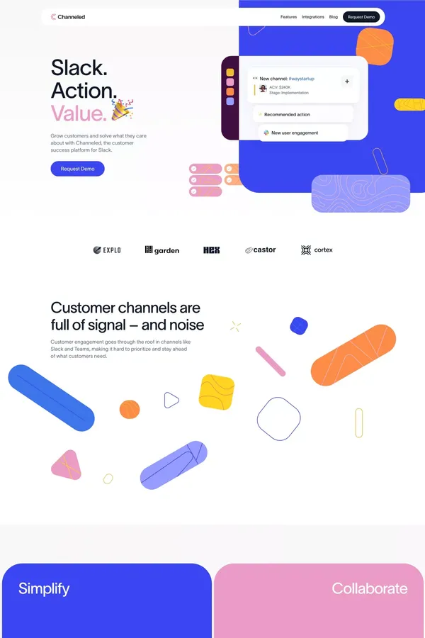 Channeled - Landing design inspiration