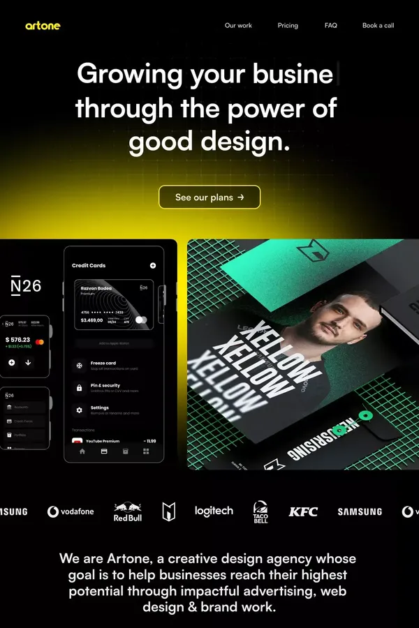 Artone Studio - Landing design inspiration