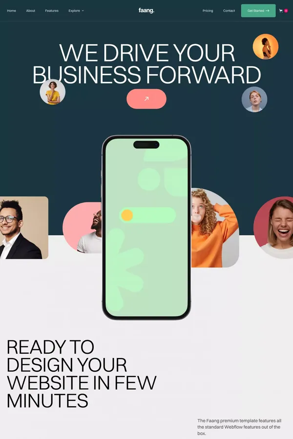 Faang - Webflow Ecommerce Website Template - Template design inspiration
