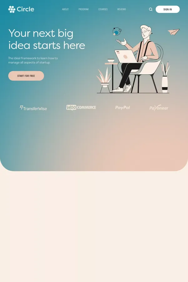 Circle Website - Landing design inspiration